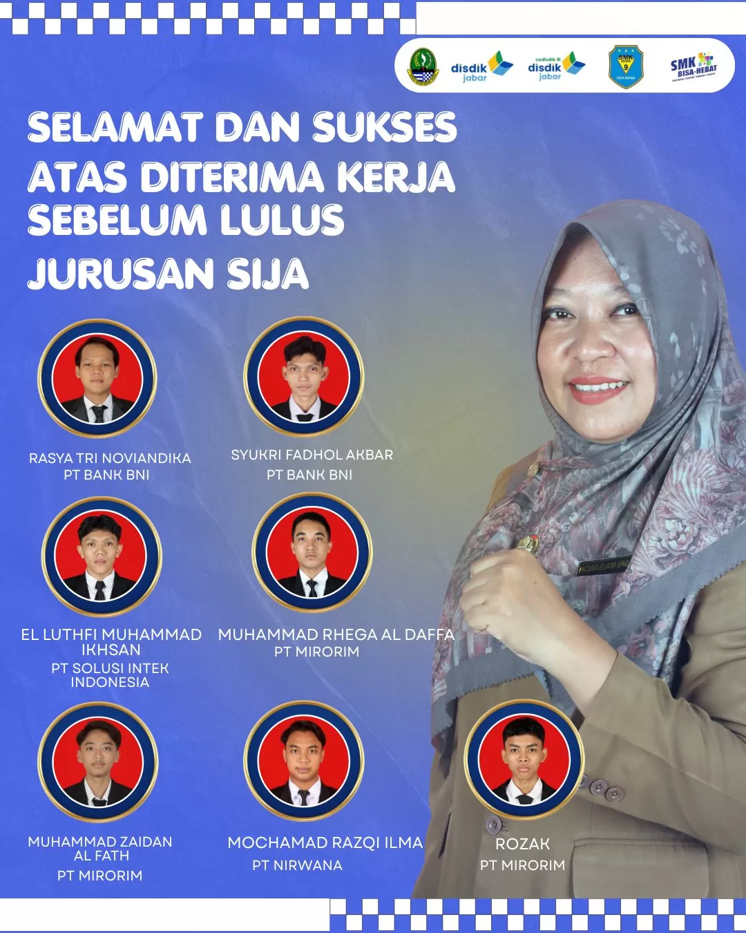Siswa SIJA SMKN 9 Kota Bekasi Berhasil Diterima Kerja Sebelum Lulus